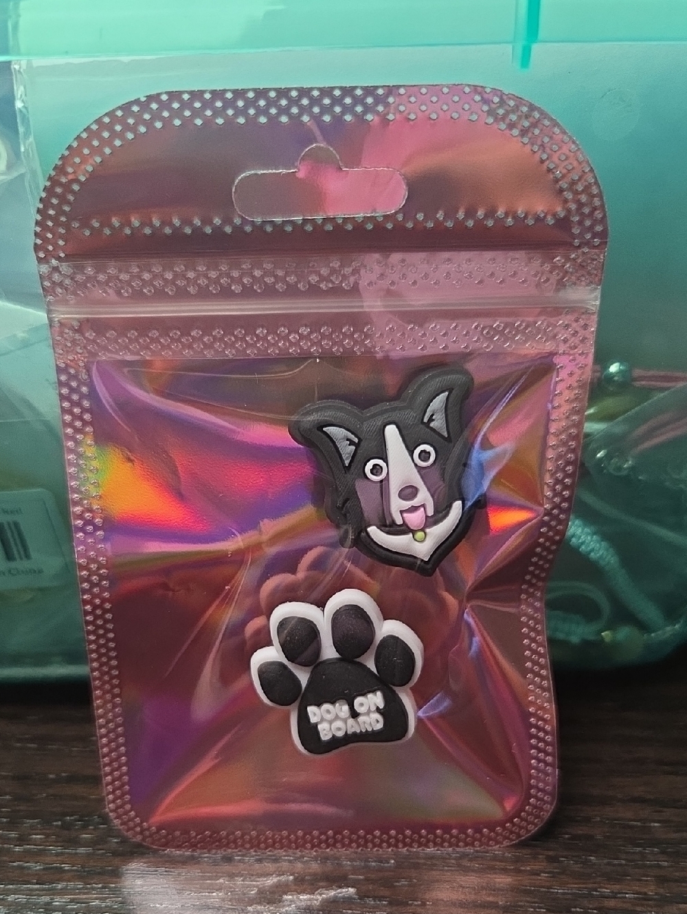 CROCS Black & White Dog and Paw Jibbitz Charms